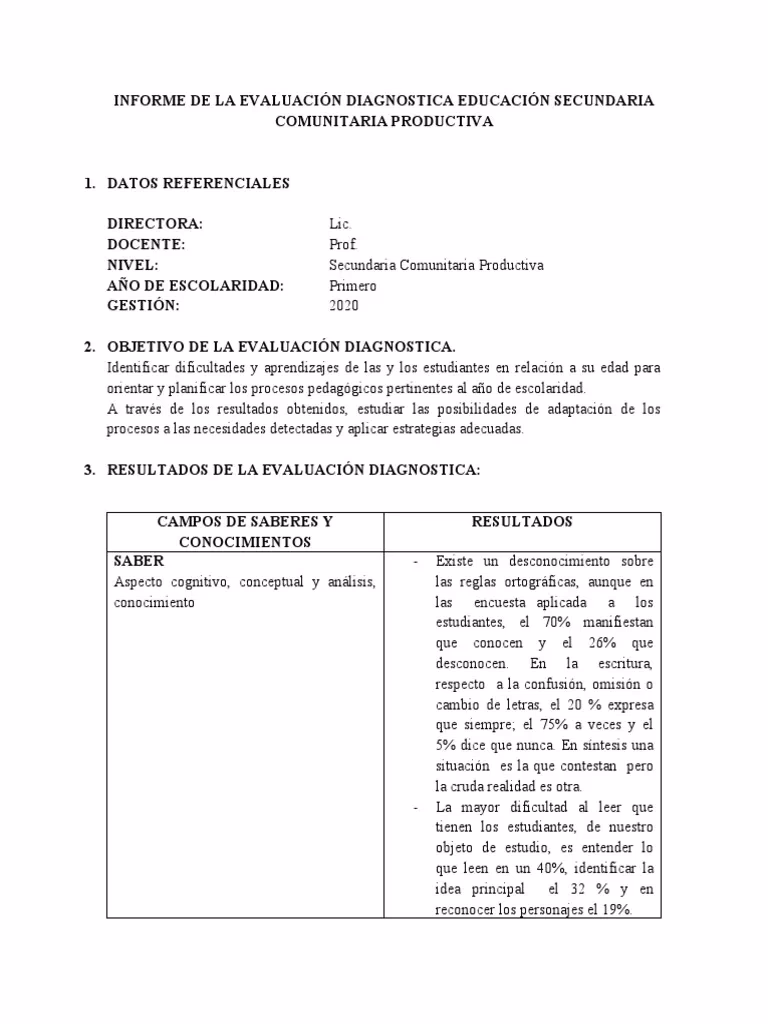 ¿Qué es el diagnóstico educativo de los estudiantes?