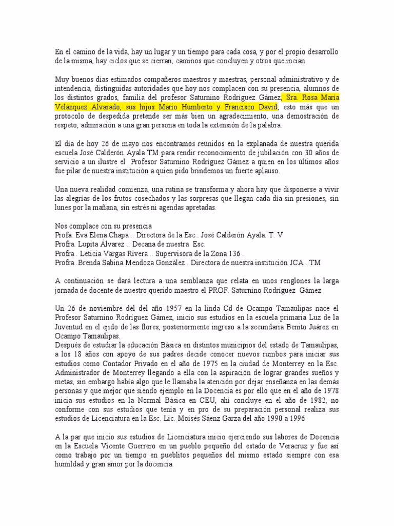 ¿Cómo escribir un discurso para un director jubilado?