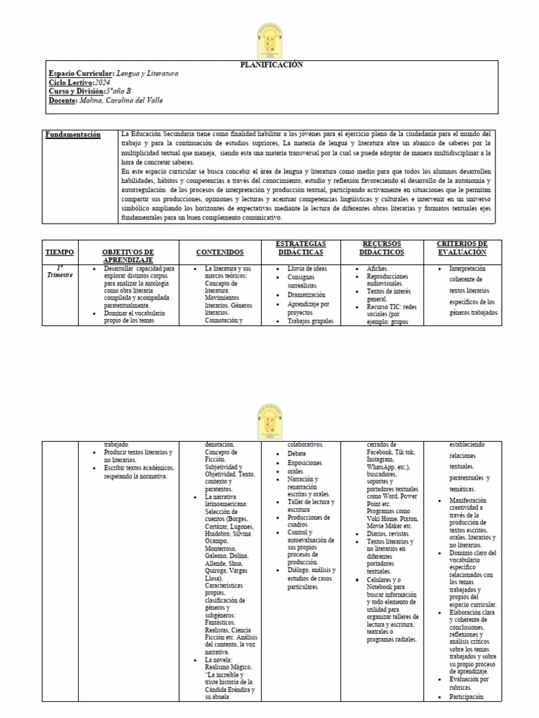 ¿Qué se enseña en la materia de literatura?