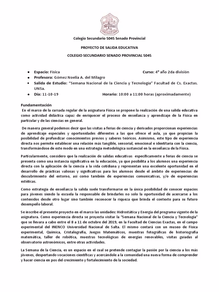 ¿Cómo planificar una salida didáctica?