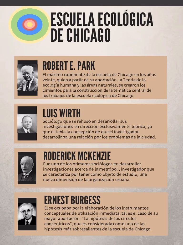 ¿Qué estudia la teoría ecológica de la Escuela de Chicago?