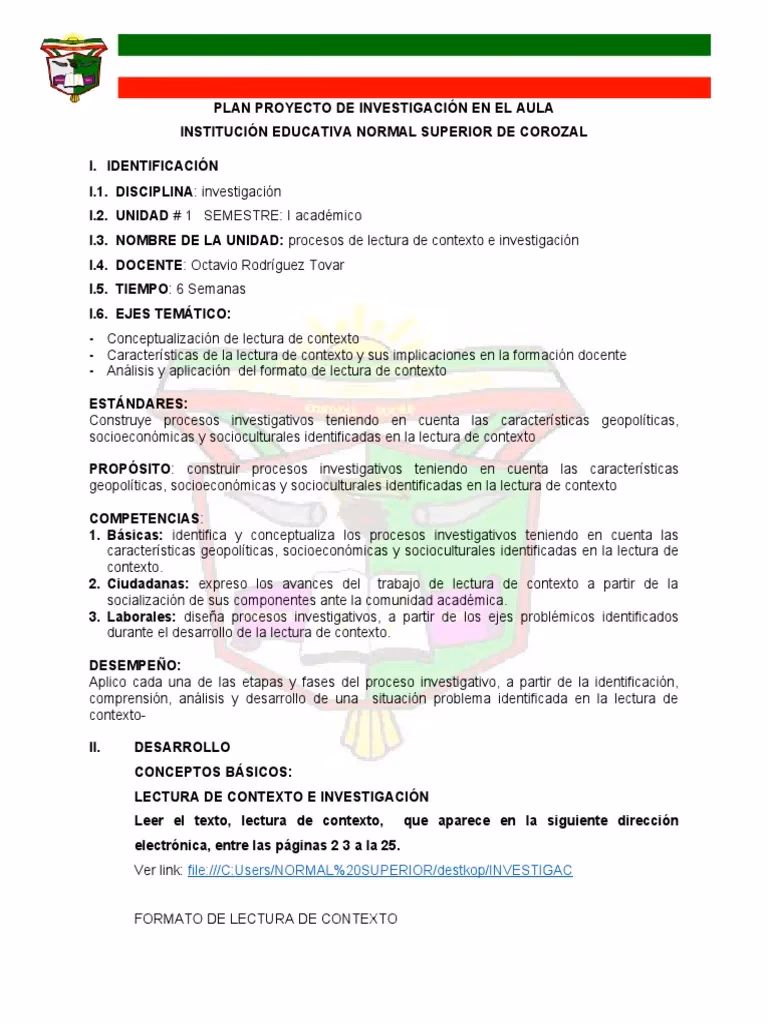 ¿Cómo se describe el contexto de una escuela?