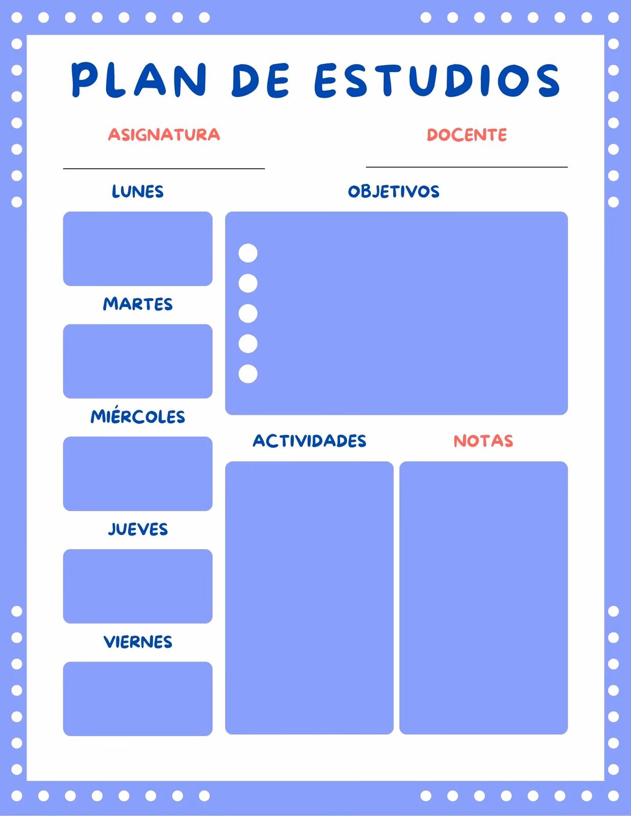 ¿Qué es un plan de estudio y ejemplos?