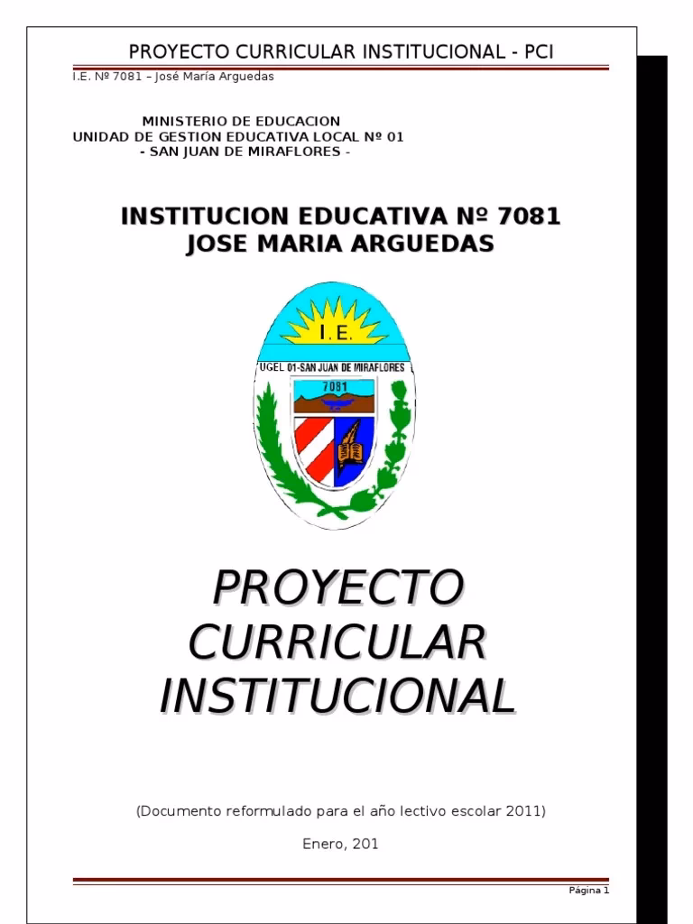 ¿Qué es un Proyecto Curricular institucional PCI?
