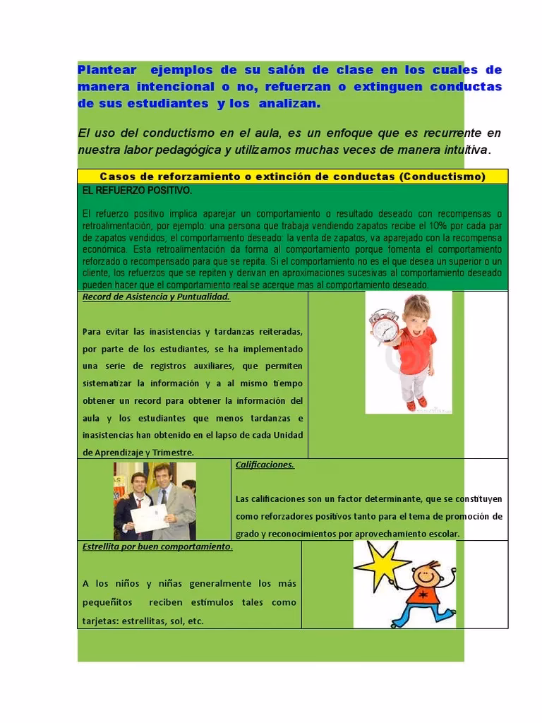 ¿Cuáles son los tipos de conductismo en la educación?