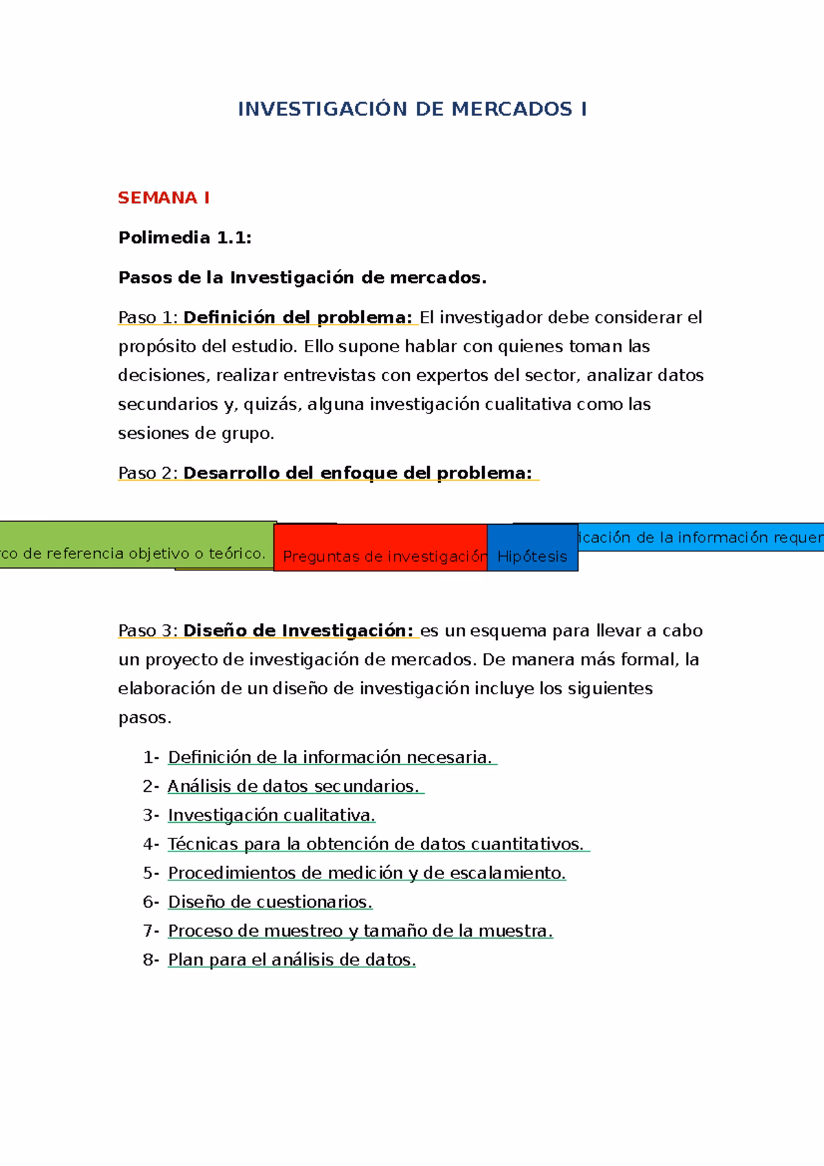 ¿Cuál es un ejemplo de actividad de investigación de mercados?