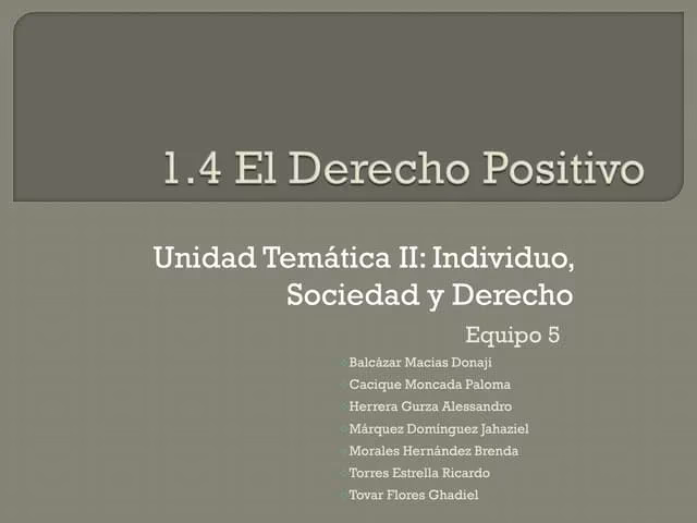 ¿Qué es la escuela del derecho positivo?