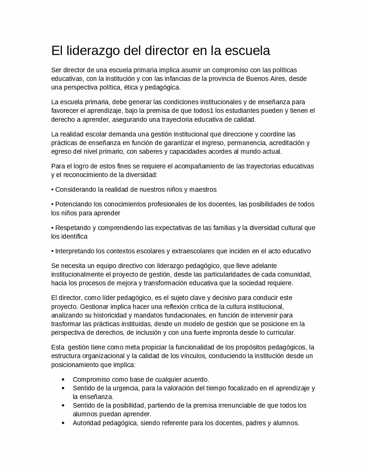 ¿Cómo debe ser el liderazgo del director?