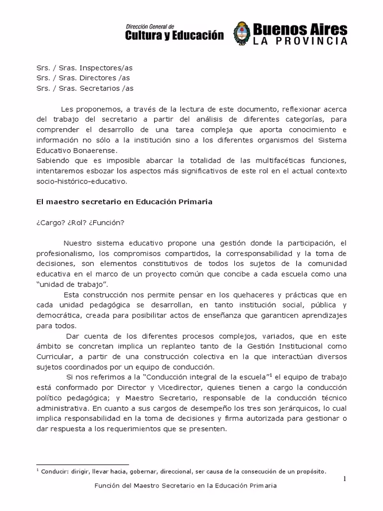 ¿Cuál es el rol del maestro secretario?