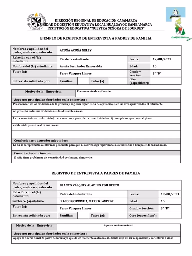 ¿Qué preguntan en una entrevista a los padres?