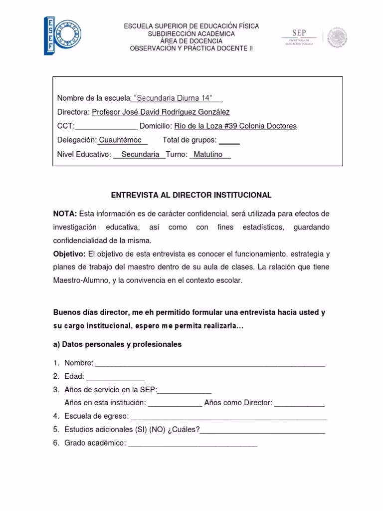 ¿Qué preguntas le podemos hacer a un director de escuela?