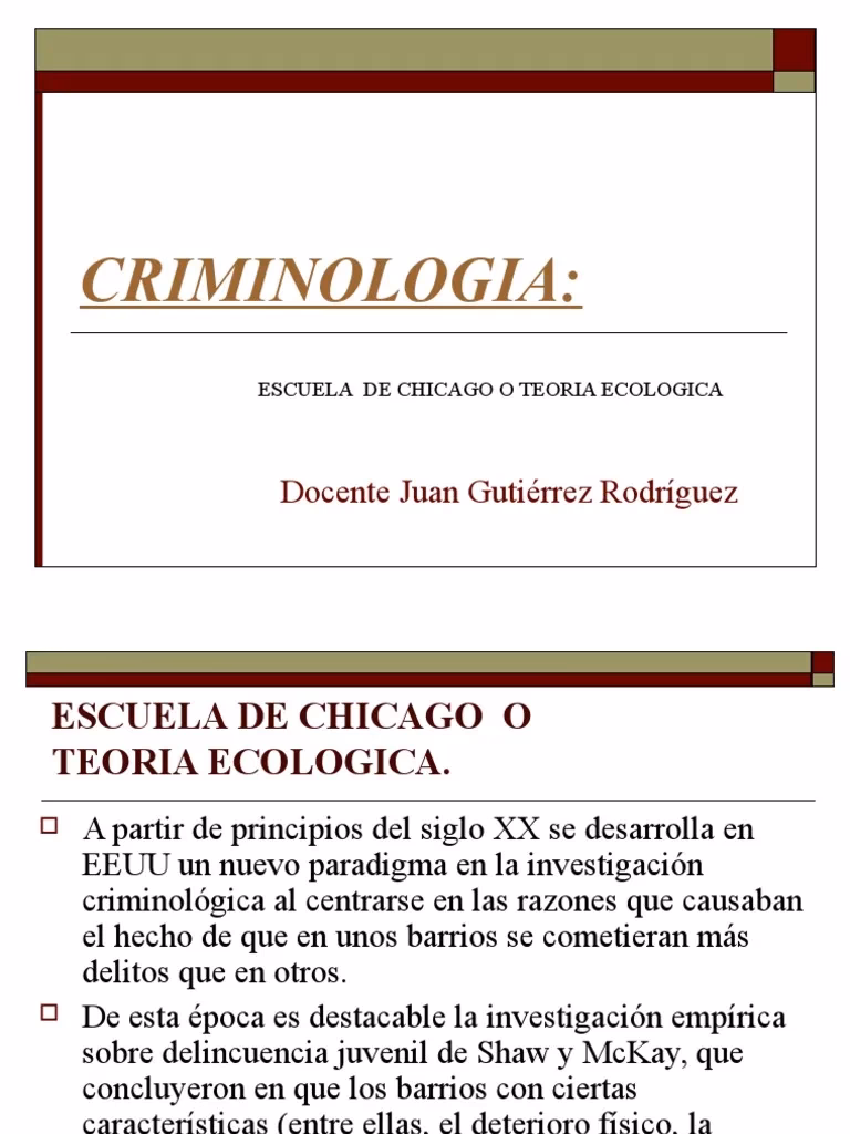 ¿Qué es la teoría ecológica en criminología?