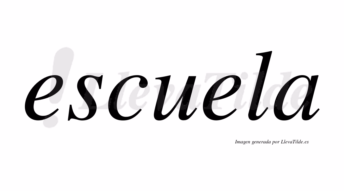 ¿Qué tipo de palabra es escuela?
