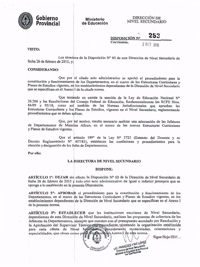 ¿Cuál es la función de un jefe de área en un colegio?