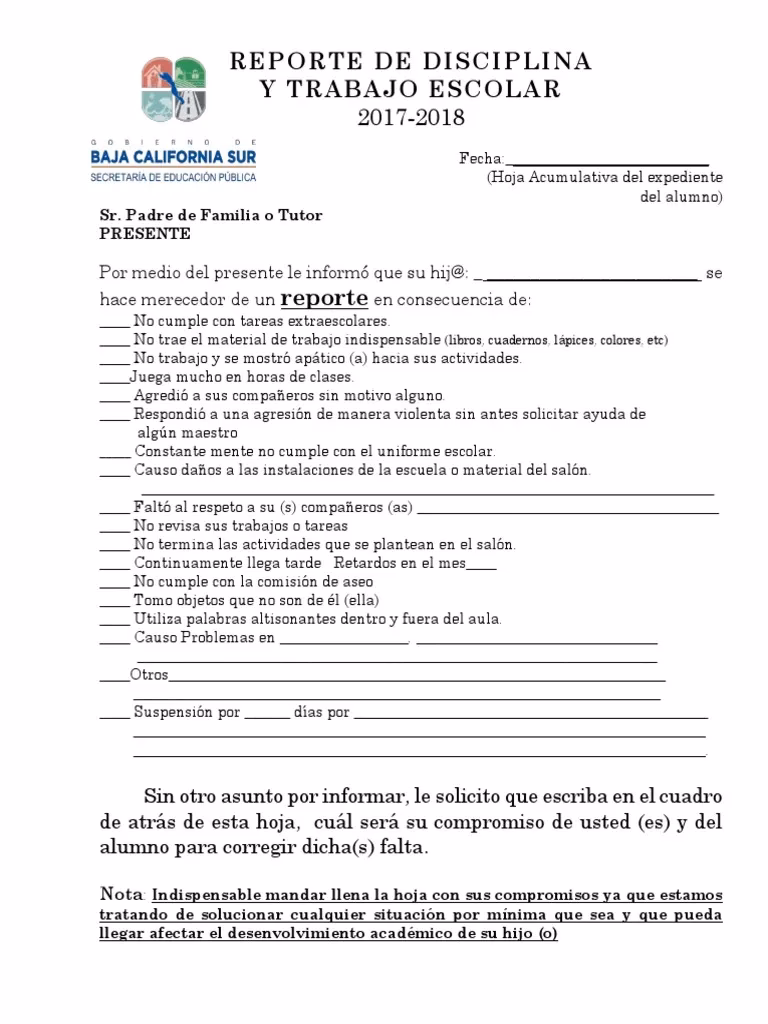 ¿Cuáles son los problemas de disciplina en la escuela?