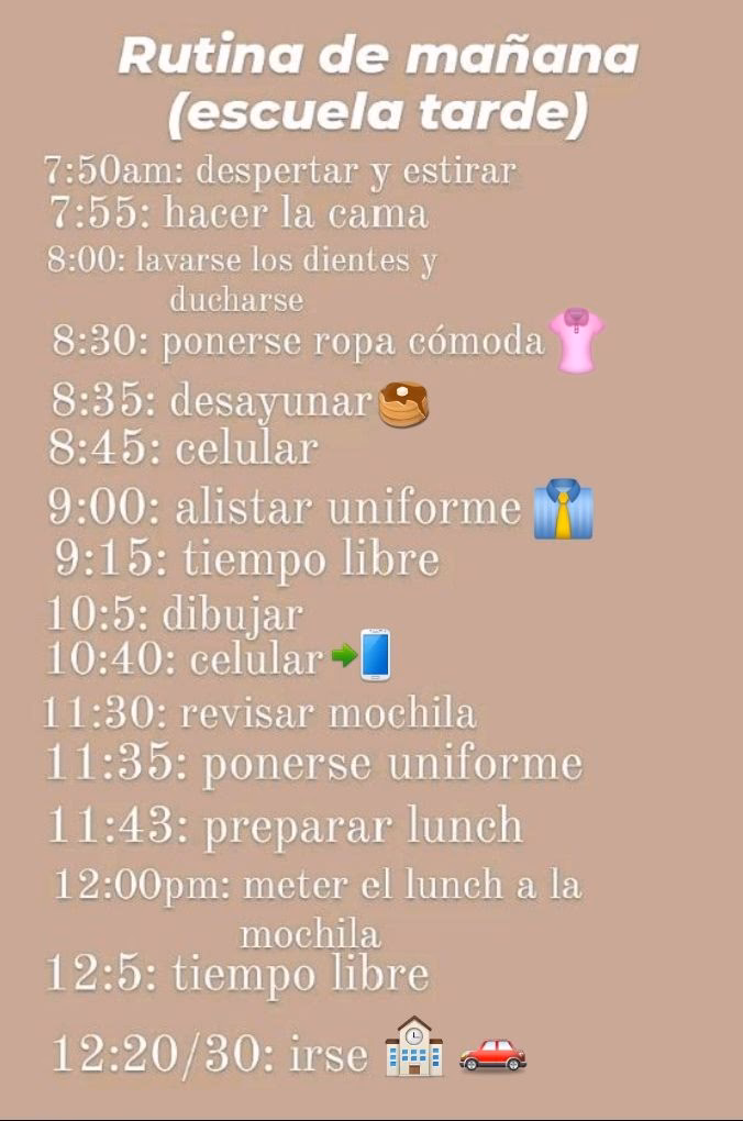 ¿Qué es mejor ir a la escuela, en la tarde o en la mañana?