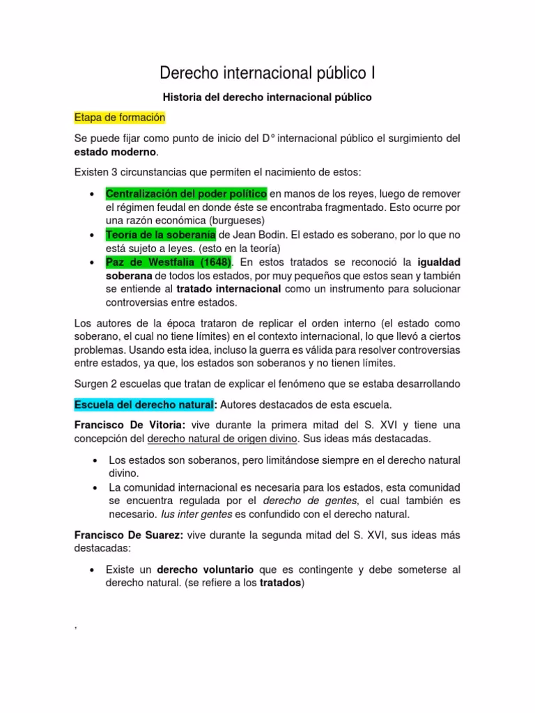 ¿Cuáles son los 7 principios del derecho internacional público?