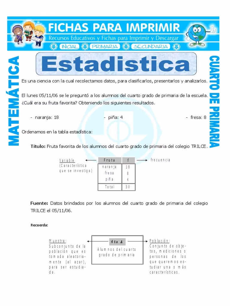 ¿Cuál es la importancia de la estadística en la educación primaria?
