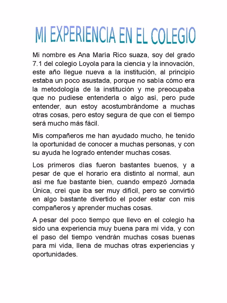 ¿Qué son las experiencias estudiantiles?