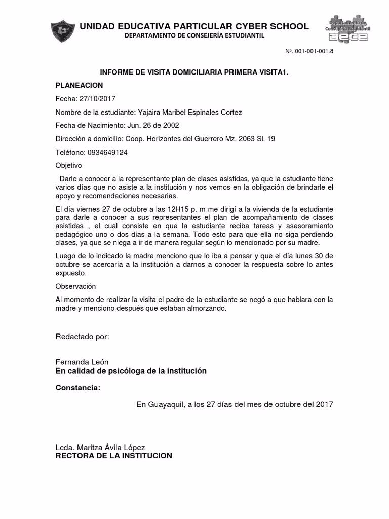 ¿Qué es un informe de escuela primaria?