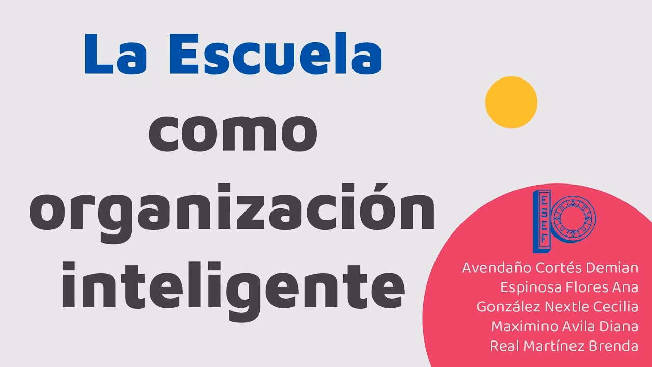 ¿Qué son las organizaciones escolares inteligentes?