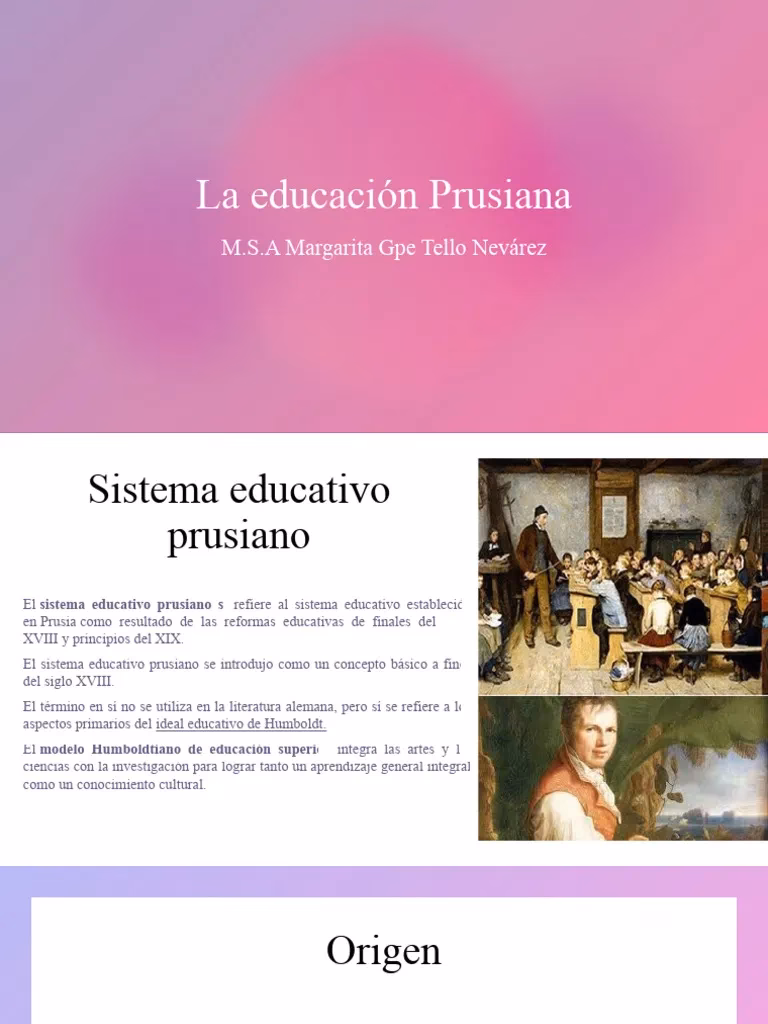 ¿Quién creó la escuela prusiana?