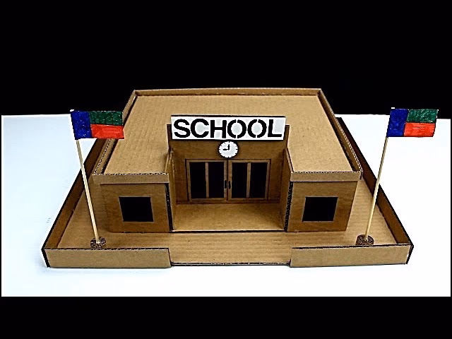 ¿Qué materiales se usan para hacer una maqueta escolar?