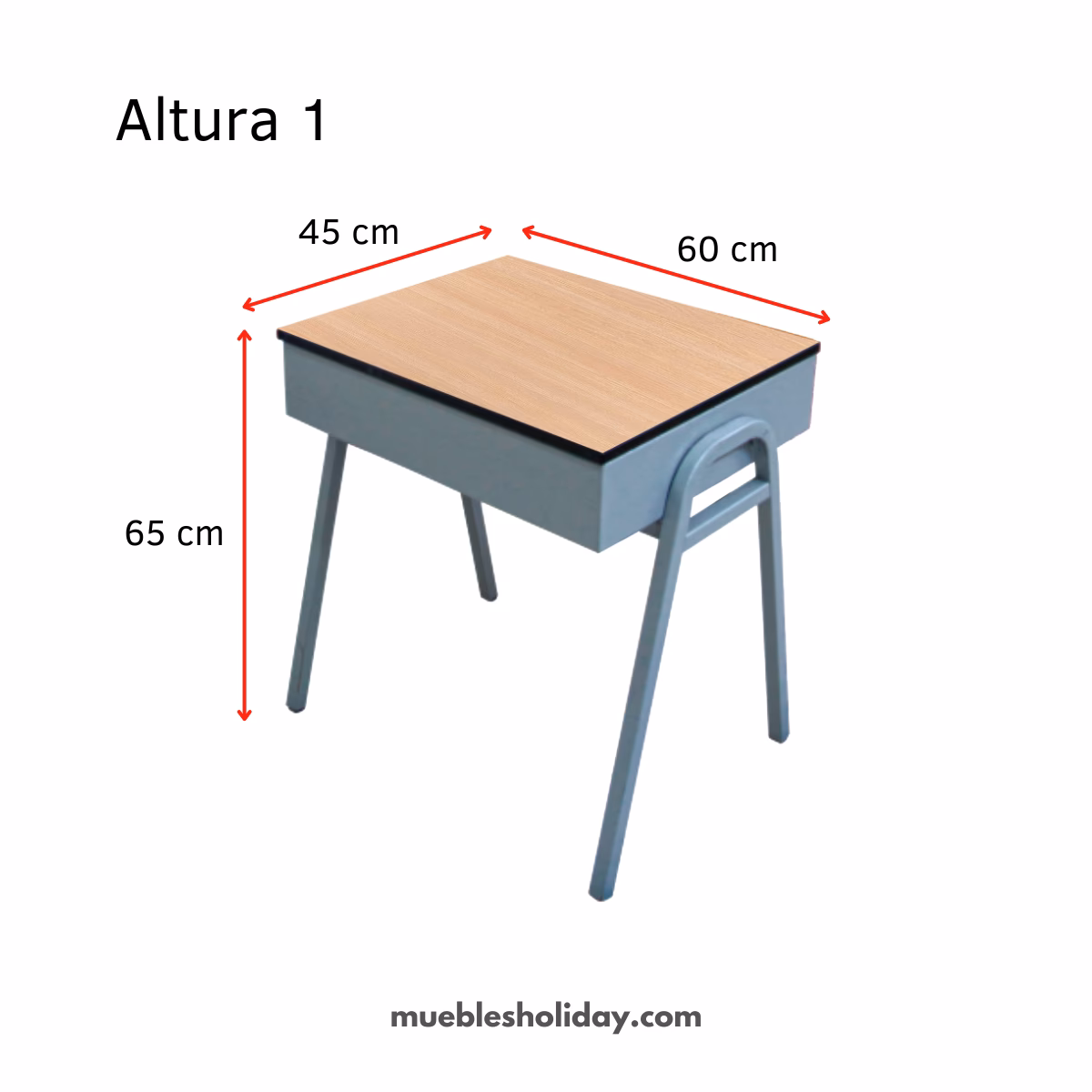 ¿Cuáles son las medidas de una mesa de escuela?