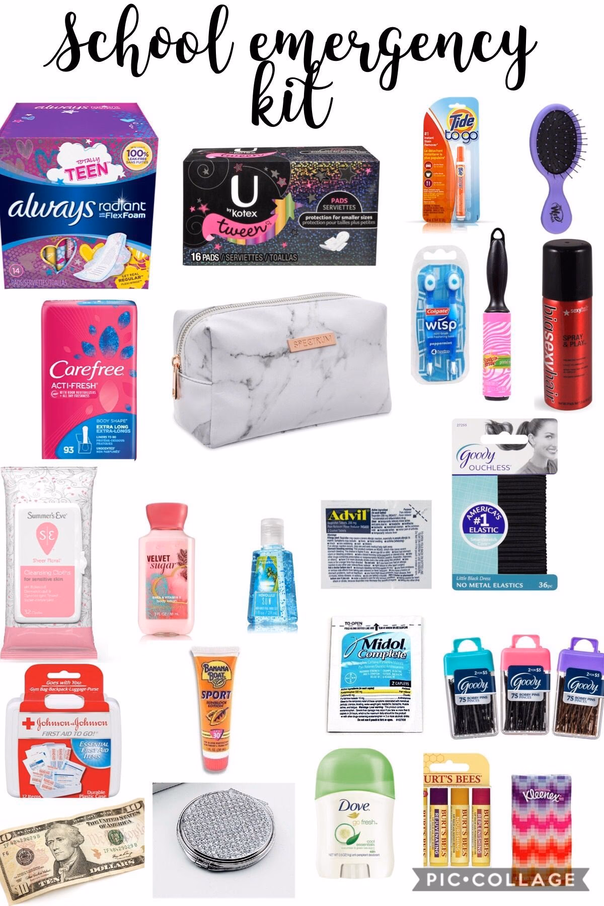 ¿Qué llevar en una bolsa de aseo para el colegio?