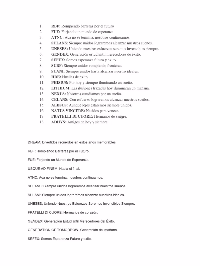 ¿Qué nombre le puedo poner a mi promoción de secundaria?