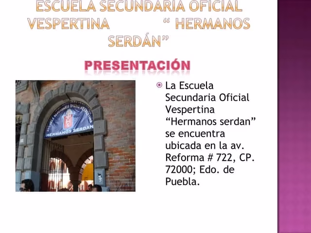 ¿Cuántas presentaciones hay en la escuela secundaria?