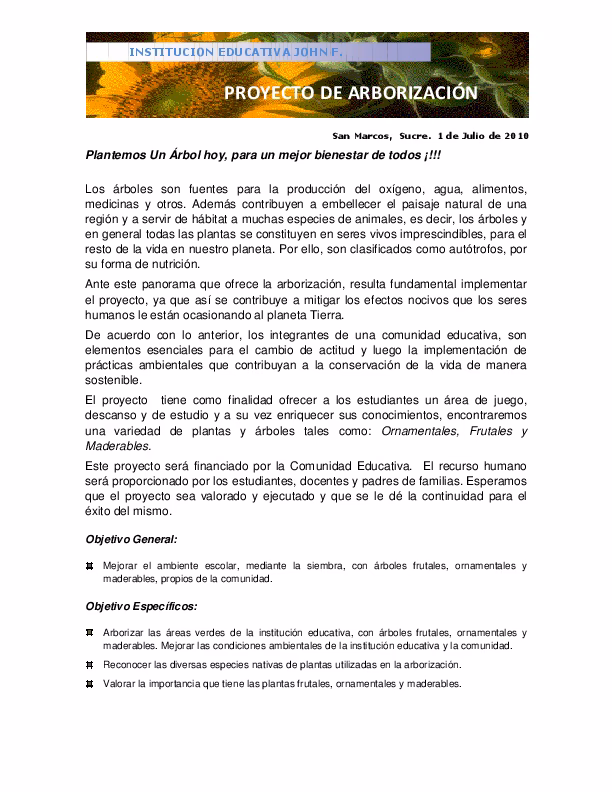 ¿Cómo puedo plantar un árbol en la escuela?