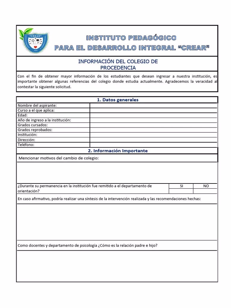 ¿Qué significa establecimiento educativo de procedencia?