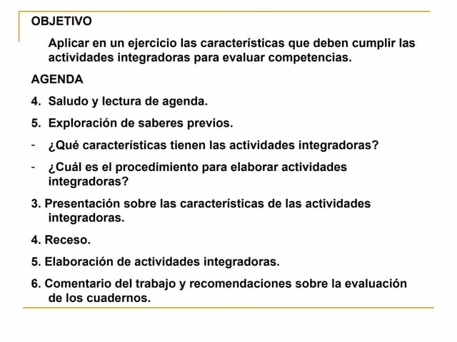 ¿Qué son las actividades integradoras en el aula?