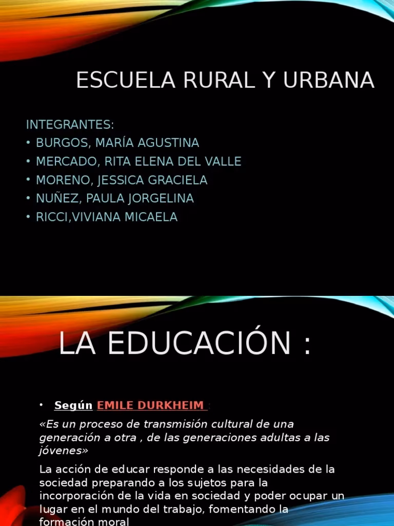 ¿Qué es la educación urbana?