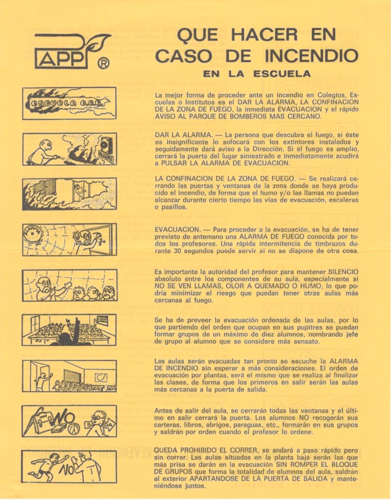 ¿Cómo se debe actuar en caso de incendio?