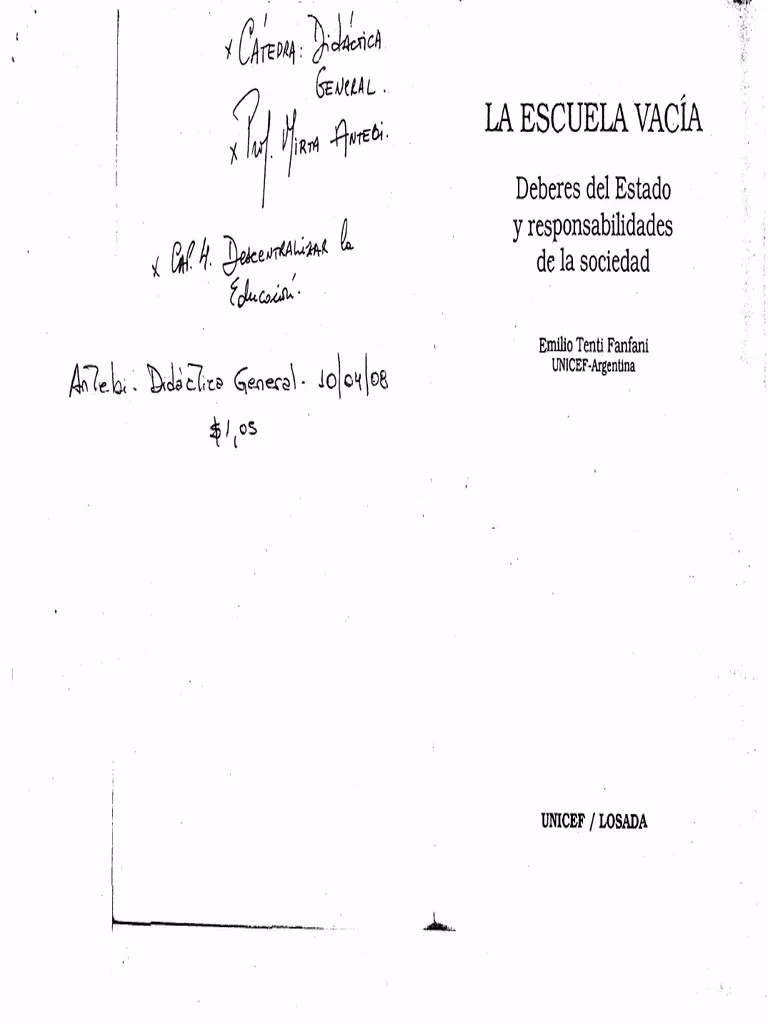 ¿Qué plantea Tenti Fanfani?