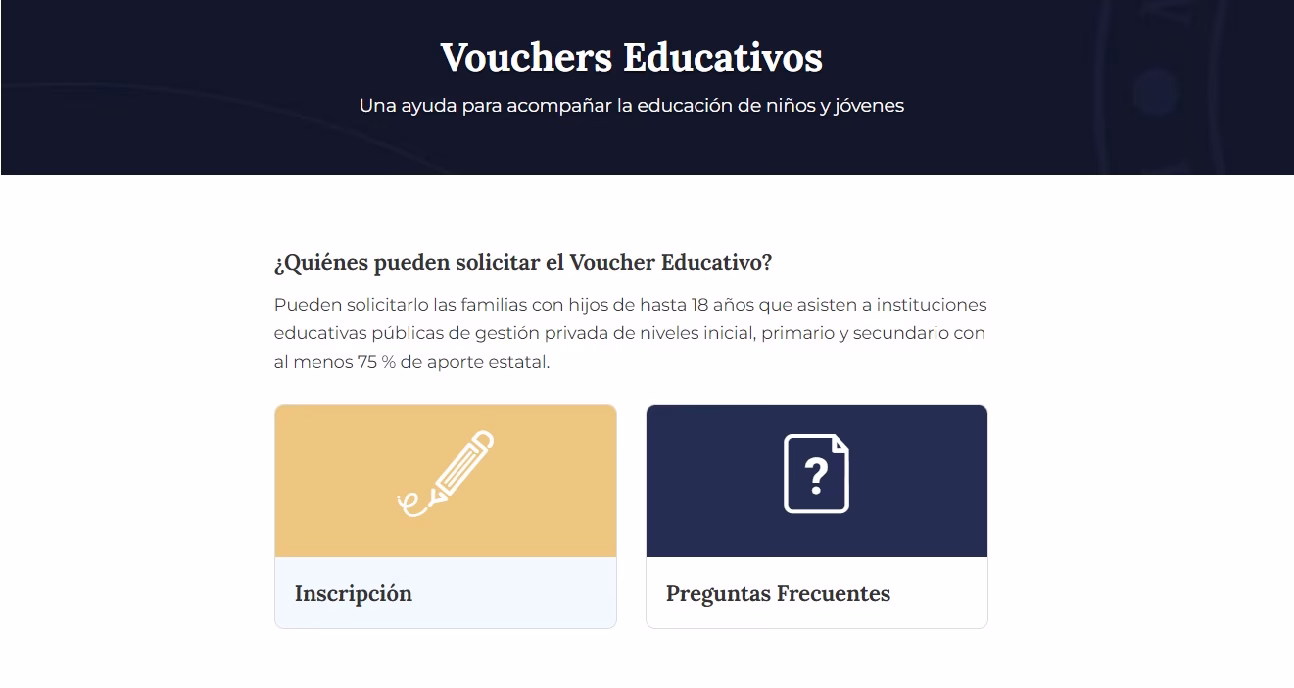 ¿Cómo puedo solicitar un voucher educativo?